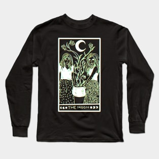 Midnight Margarita Moon - tarot card 3D effect Long Sleeve T-Shirt